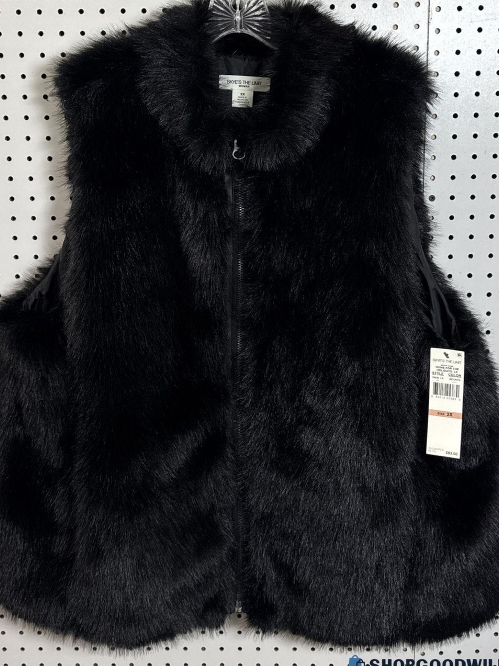 Black Faux Fur Vest by Skye’s the Limit